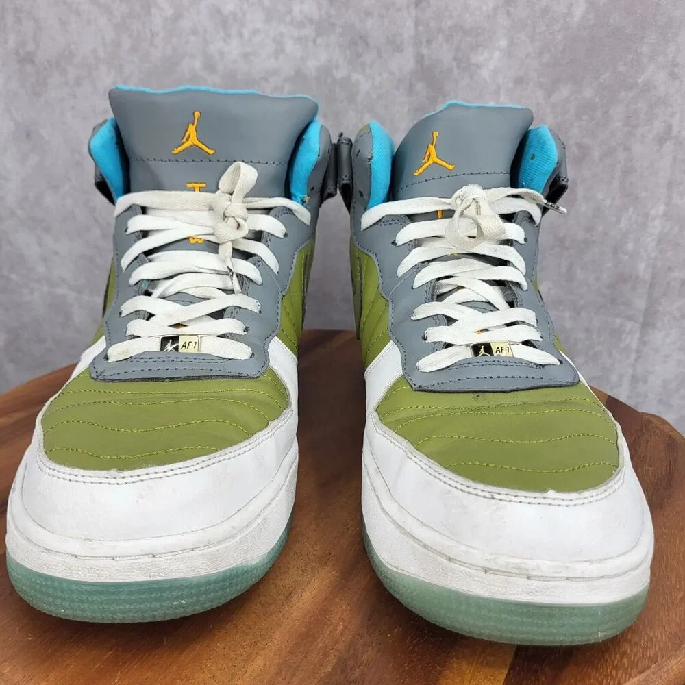 Nike Air Jordan Fusion 12 Sneakers‎ Mens 13 AJF12 Green Gray Leather 2007 Shoes